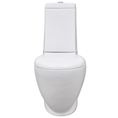 vidaXL Juego de váter WC y bidé de cerámica blanco