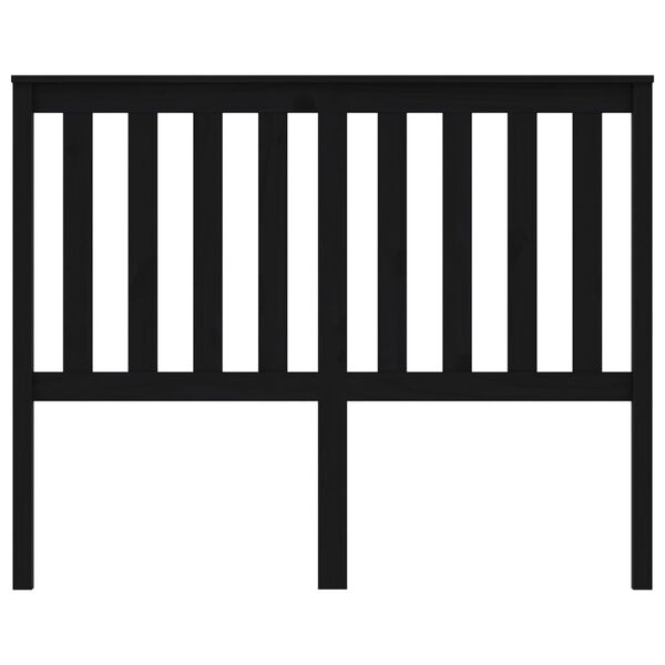 vidaXL Cabecero de cama madera maciza de pino negro 126x6x101 cm