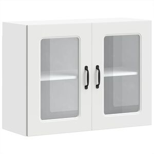 vidaXL Armario pared cocina puerta de cristal Kalmar blanca