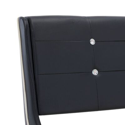 vidaXL Cama con colchón cuero sintético negro 160x200 cm