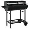 vidaXL Parrilla de carb&oacute;n 96,5 x 42,5 x 88,5 cm Negro