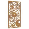vidaXL Adorno de pared de jard&iacute;n acero corten rueda dentada 105x55 cm