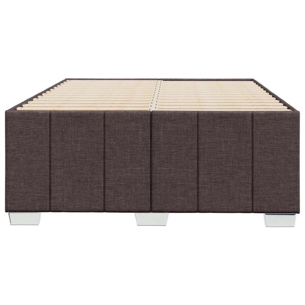 vidaXL Estructura de cama sin colchón tela marrón oscuro 120x200 cm