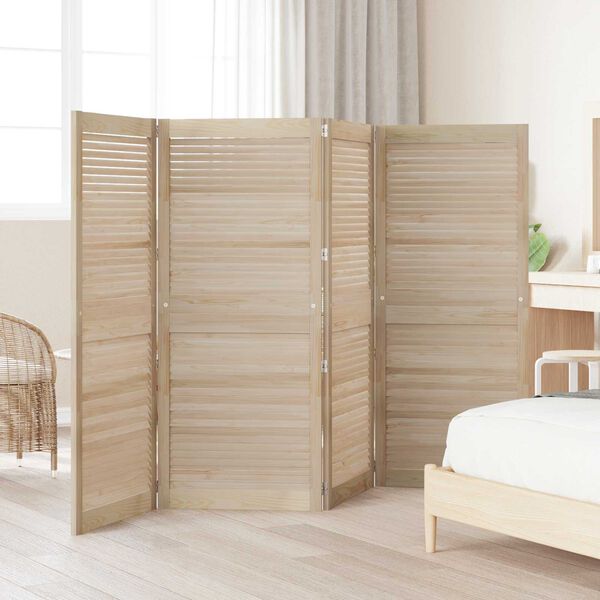 vidaXL Puerta de Armario con puerta 4 pcs Natural 140.5 x 2 x 59.5 cm