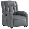vidaXL Sill&oacute;n reclinable de masaje de pie cuero artificial gris
