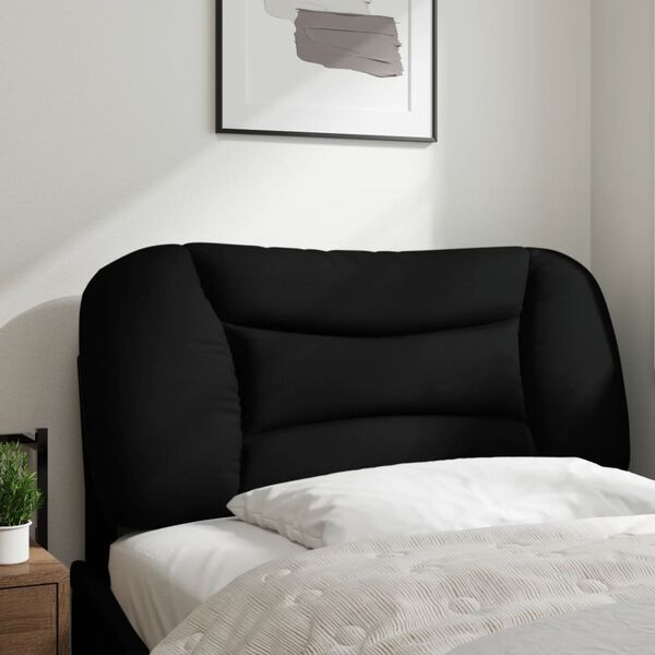 vidaXL Cabecero de cama acolchado Hvar tela negro 90 cm
