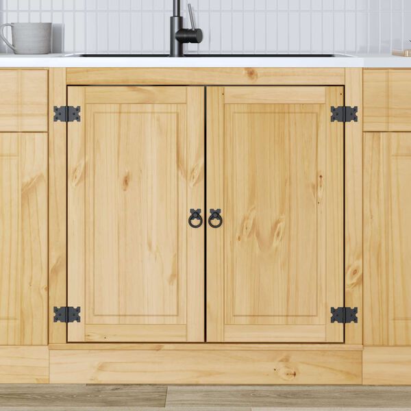 vidaXL Armario con puerta Miel 80 x 46 x 81,5 cm Madera de pino macizo