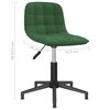 vidaXL Silla de comedor giratoria de terciopelo verde oscuro