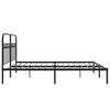vidaXL Estructura cama sin colch&oacute;n con cabecero metal negro 183x213 cm