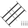 vidaXL Reja de Seguridad para Ventanas con 3 Barandas 3 uds. 43-74 cm