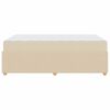 vidaXL Estructura de cama con colch&oacute;n Crema 120 x 200 cm tela