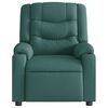 vidaXL Sill&oacute;n reclinable de masaje el&eacute;ctrico tela verde oscuro