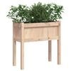 vidaXL Jardinera con patas madera maciza de pino 70x31x70 cm