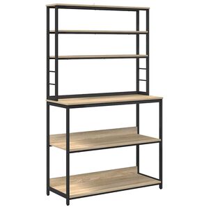 vidaXL Estante de cocina 5 niveles 100 x 40 x 168 cm Roble Sonoma