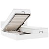 vidaXL Estructura cama otomana colchones cuero sintético blanco