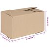 vidaXL Caja Plegable 50 pcs Natural 24 x 13 x 13 cm Cart&oacute;n