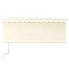 vidaXL Toldo autom&aacute;tico con persiana LED sensor de viento crema 3x2,5m