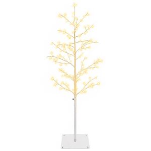 vidaXL &Aacute;rbol de Navidad de abedul micro Blanco 18 x 18 x 120 cm Acero