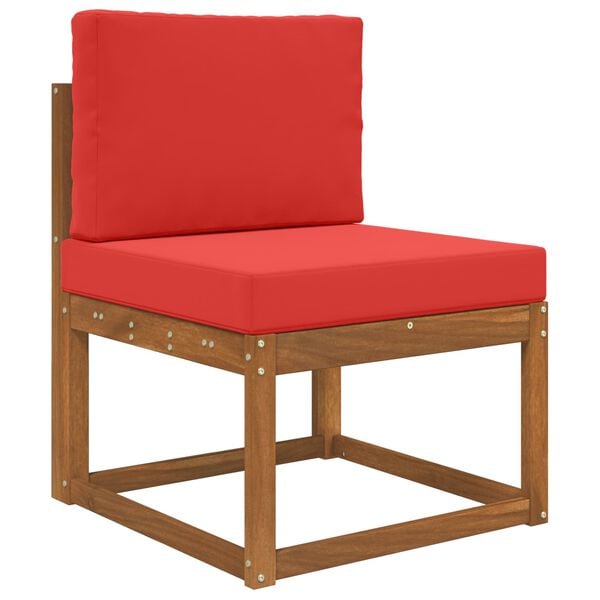 vidaXL Coj&iacute;n para sof&aacute; de exterior 2 pcs Rojo Poli&eacute;ster