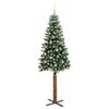 vidaXL &Aacute;rbol de Navidad Delgado con 300 LED con soporte Verde 210 cm