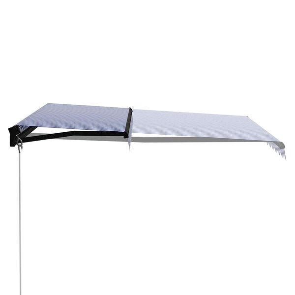 vidaXL Toldo retráctil manual con LED azul y blanco 300x250 cm