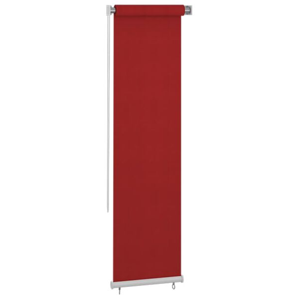 vidaXL Persiana enrollable de jard&iacute;n HDPE rojo 60x230 cm