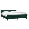 vidaXL Cama box spring con colch&oacute;n terciopelo verde oscuro 200x210 cm