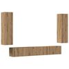 vidaXL Muebles de TV de pared 4 uds madera ingenier&iacute;a roble artesanal