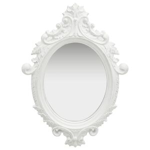 vidaXL Espejo de pared estilo castillo blanco 56x76 cm