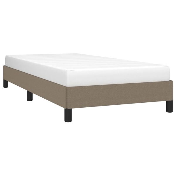 vidaXL Estructura de cama sin colch&oacute;n tela gris taupe 80x200 cm