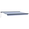 Toldo retr&aacute;ctil Azul y Blanco 400 x 300 cm Lona y Aluminio