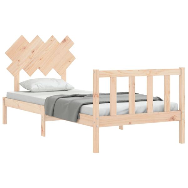 vidaXL Estructura de cama sin colch&oacute;n madera maciza de pino 90x200 cm