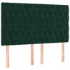 vidaXL Cama box spring con colch&oacute;n terciopelo verde oscuro 140x200 cm