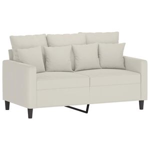 vidaXL Sof&aacute; de 2 plazas terciopelo color crema 120 cm