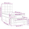 vidaXL Cama box spring con colch&oacute;n tela gris oscuro 100x200 cm