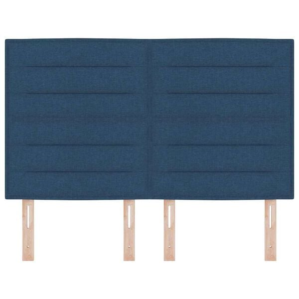 vidaXL Cabecero con cabecera Azul 160 cm Cuero sint&eacute;tico