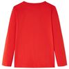 Camiseta infantil de manga larga rojo 116