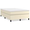 vidaXL Estructura de cama con somier cuero sint&eacute;tico crema 120x200 cm