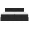 vidaXL Estructura de cama otomana colchones terciopelo negro 200x200cm