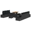 vidaXL Conjunto de sof&aacute;s de jard&iacute;n 10 pcs Negro rat&aacute;n sint&eacute;tico