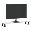 vidaXL Soporte de monitor vidrio templado y metal negro 80x20x8 cm