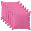 vidaXL Funda de almohada 6 uds. HOUTEN Rosa 45 x 45 cm Poli&eacute;ster