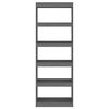 vidaXL Estanter&iacute;a/divisor de espacios madera pino gris 60x30x167,5 cm