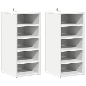 vidaXL Zapateros 2 uds contrachapada blanco 31,5x35x70 cm