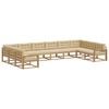 vidaXL Conjunto de sof&aacute;s de exterior 10 uds. y Beige
