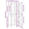 vidaXL Aparador alto Roble Negro 69,5 x 34 x 180 cm