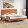 vidaXL Cabecero de cama madera maciza de pino marr&oacute;n cera 180 cm