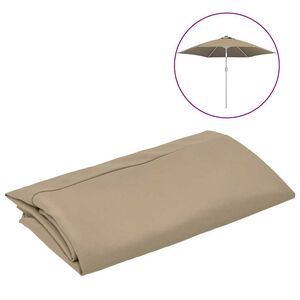 vidaXL Tela de repuesto para sombrilla taup&eacute; 300 cm