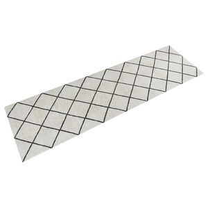 vidaXL Alfombra de cocina lavable terciopelo cuadrados 45x150 cm