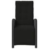 vidaXL Sillones reclinables jard&iacute;n con reposapi&eacute;s 2 uds rat&aacute;n PE negro
